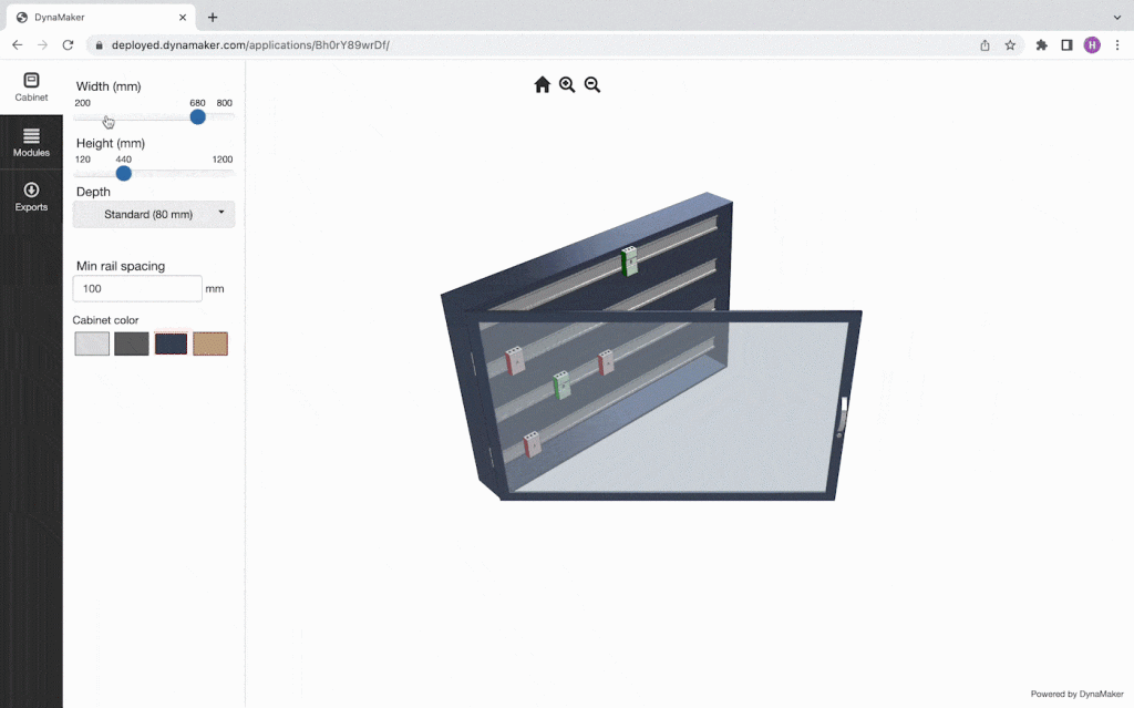 Parametrisk CAD-visualisering för produktkonfigurering – DynaMaker